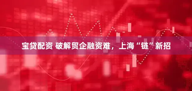 宝贷配资 破解贸企融资难，上海“链”新招