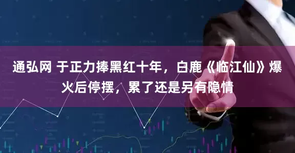 通弘网 于正力捧黑红十年，白鹿《临江仙》爆火后停摆，累了还是另有隐情